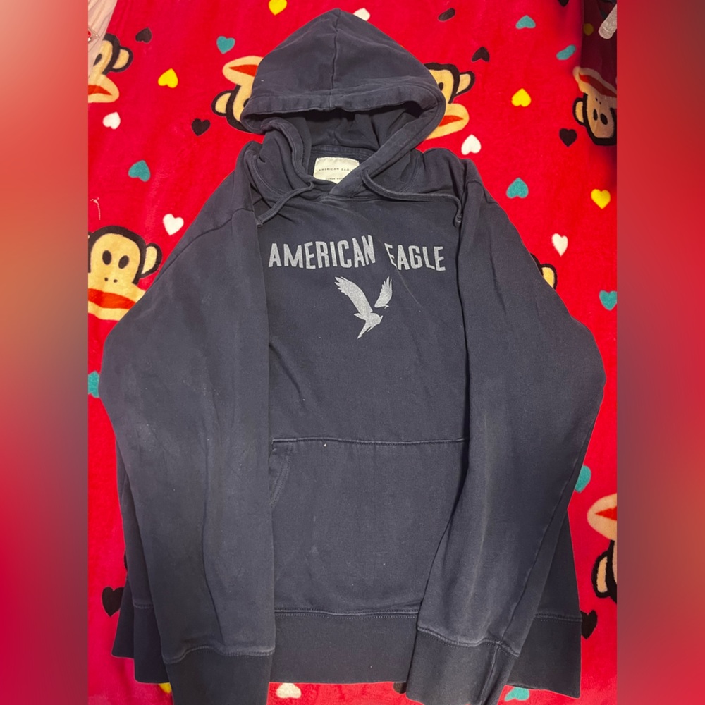 American Eagle Outfitters Men's Dark Blue Hoodie